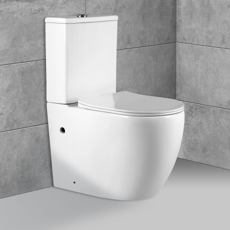 Унитаз напольный безободковый Vincea Evo VT2-34 белый, с сиденьем микролифт